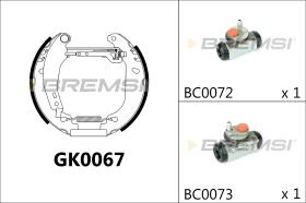 BREMSI GK0067 - KIT PREM. GANASCE - FAST SHOES KIT
