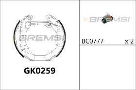 BREMSI GK0259 - KIT PREM. GANASCE - FAST SHOES KIT