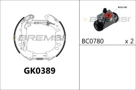 BREMSI GK0389 - KIT PREM. GANASCE - FAST SHOES KIT