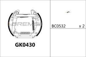 BREMSI GK0430 - KIT PREM. GANASCE - FAST SHOES KIT