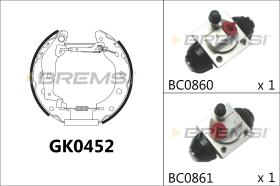 BREMSI GK0452 - KIT PREM. GANASCE - FAST SHOES KIT